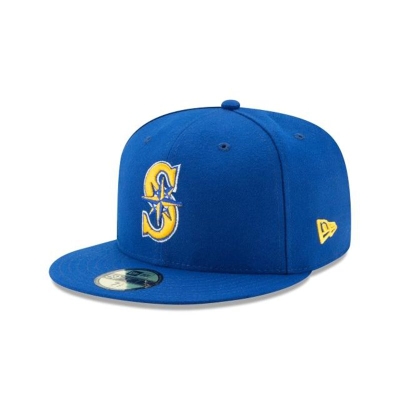 Sapca New Era Seattle Mariners MLB Authentic Collection 59FIFTY Fitted - Albastri